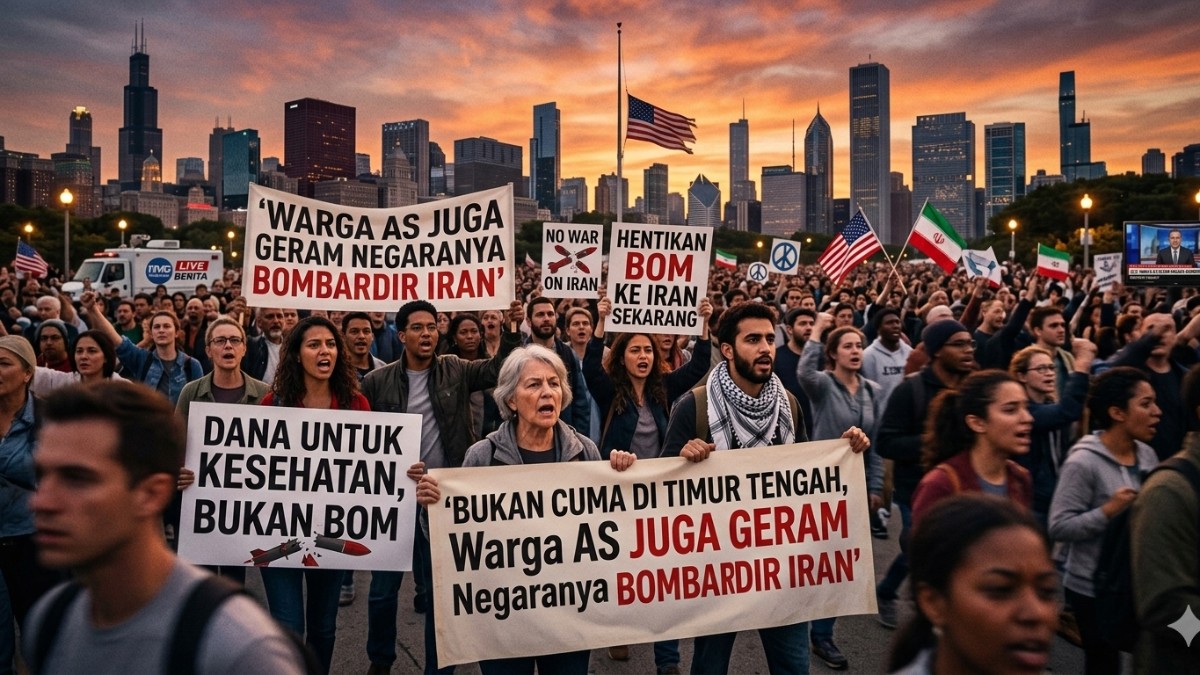 Bukan Cuma di Timur Tengah, Warga AS Juga Geram Negaranya Bombardir Iran