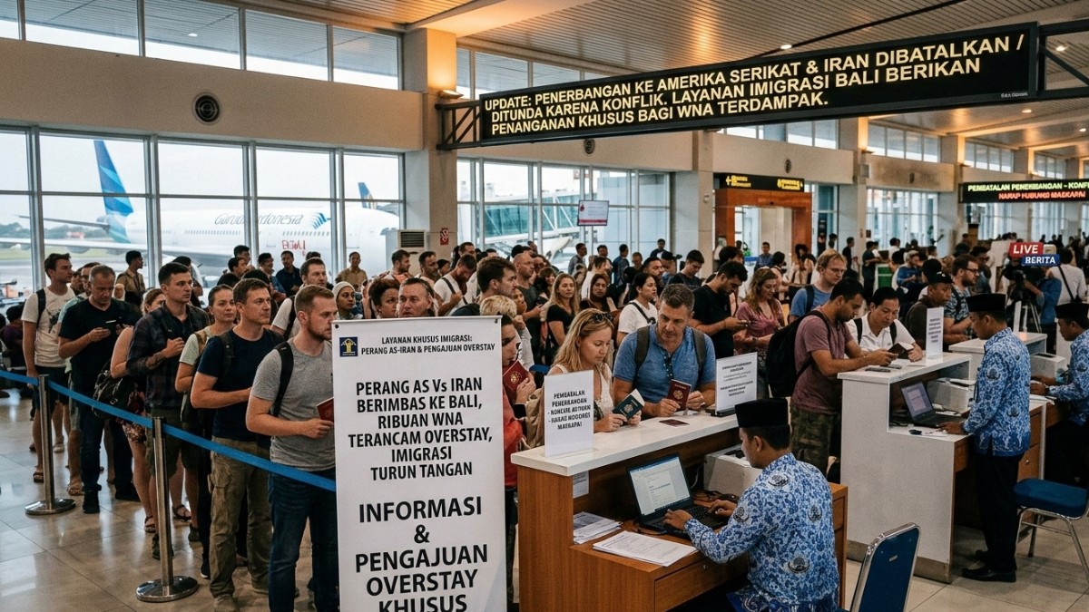 Perang AS Vs Iran Berimbas ke Bali, Ribuan WNA Terancam Overstay, Imigrasi Turun Tangan