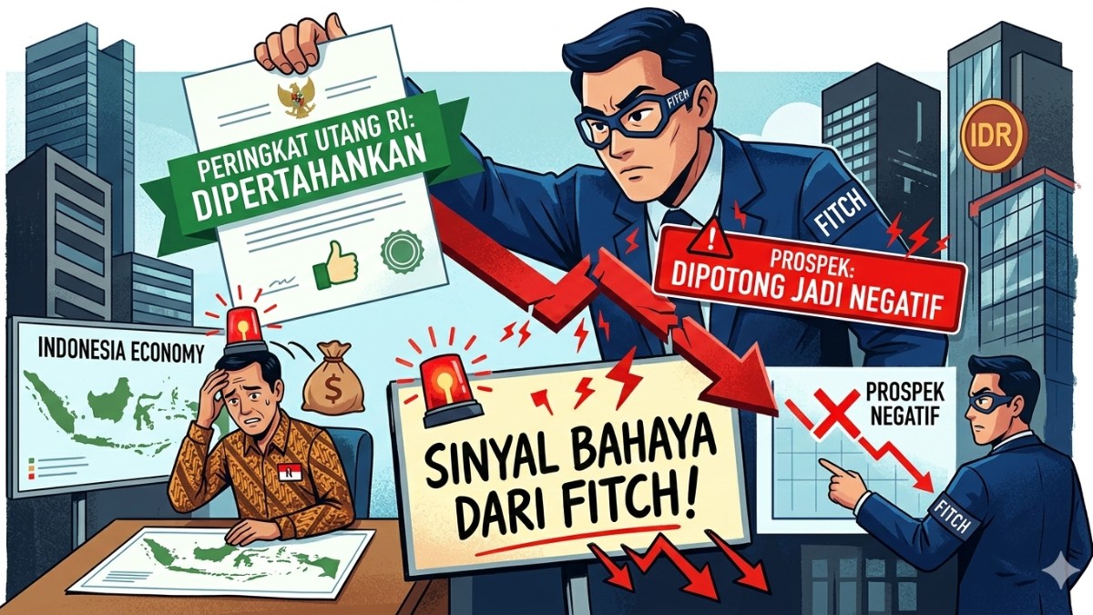 Sinyal Bahaya dari Fitch! Peringkat Utang RI Dipertahankan, Tapi Prospeknya Dipotong Jadi Negatif