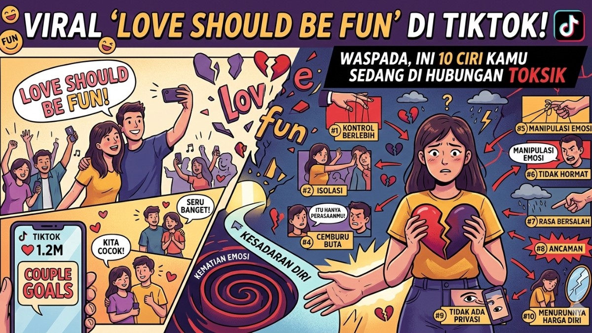 Viral "Love Should Be Fun" di TikTok! Waspada, Ini 10 Ciri KAMU Sedang di Hubungan Toksik