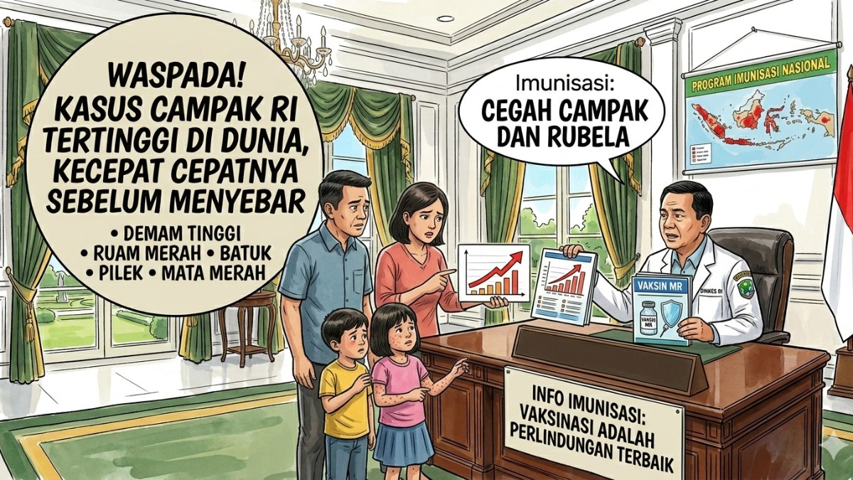 Waspada! Kasus Campak RI Tertinggi di Dunia, Kenali Secepat Cepatnya Sebelum Menyebar