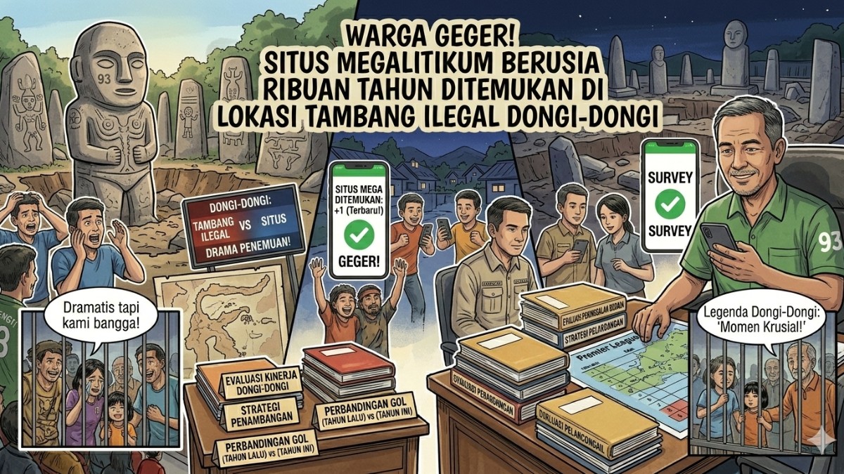 Warga Geger! Situs Megalitikum Berusia Ribuan Tahun Ditemukan di Lokasi Tambang Ilegal Dongi-Dongi