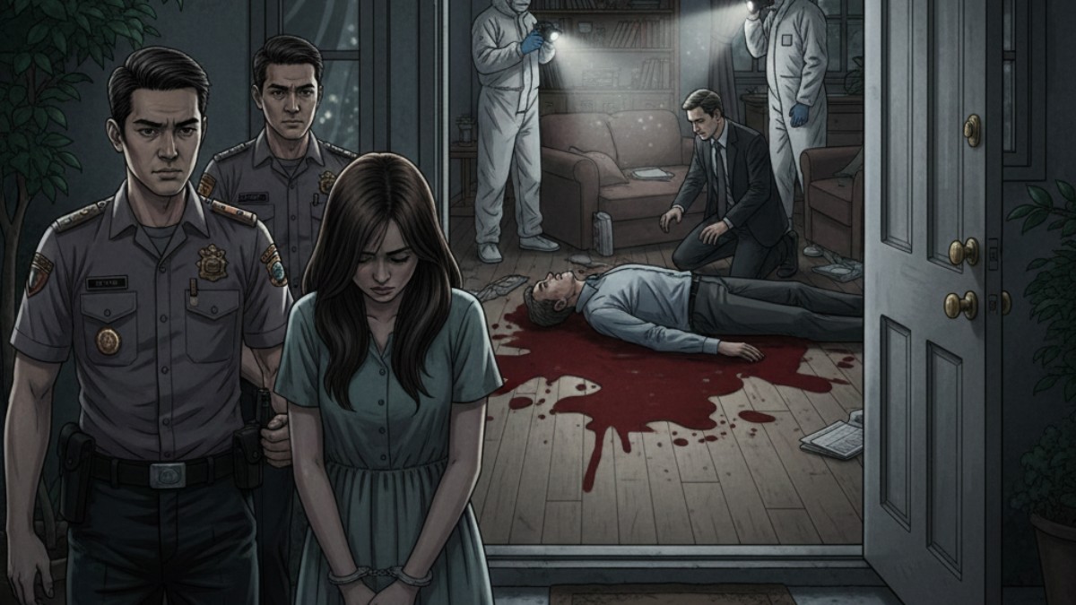  Suami Tewas Bersimbah Darah di Rumah, Istri Muda Langsung Menyerahkan Diri ke Polisi