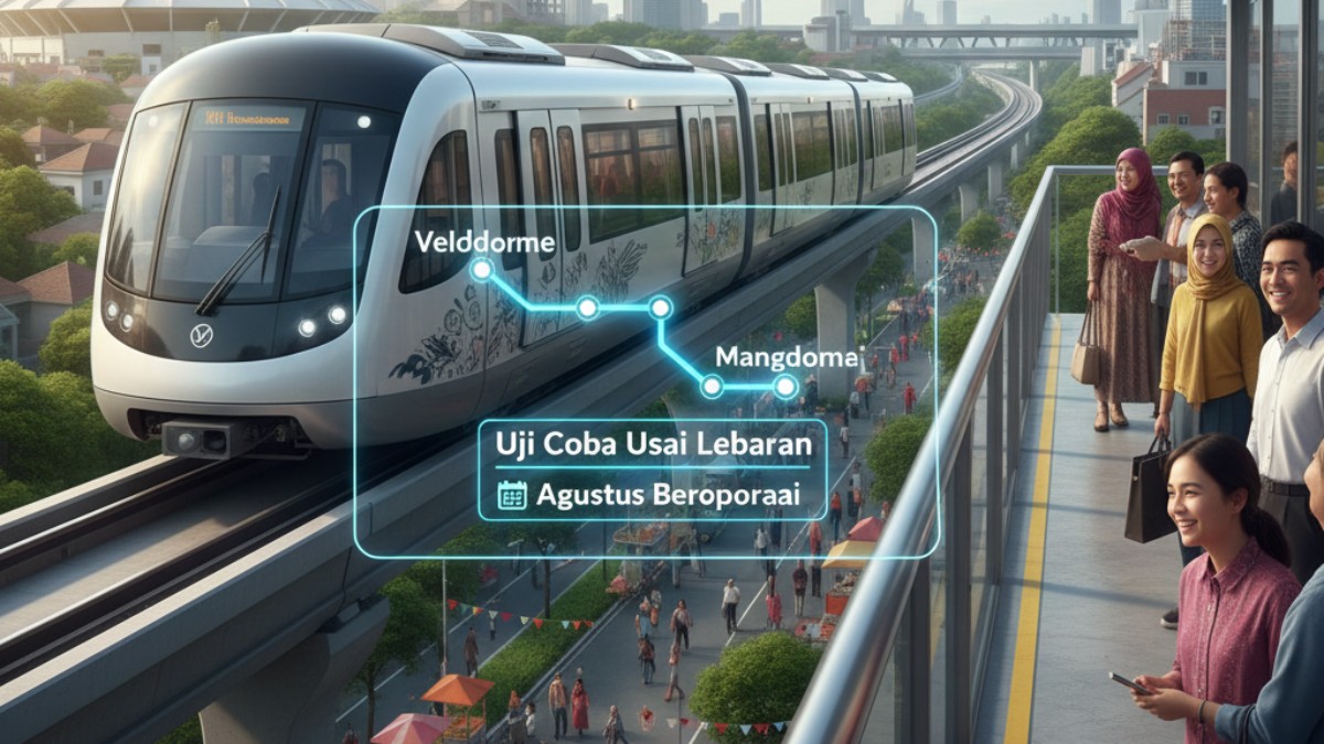 Kabar Gembira! LRT Jakarta Rute Velodrome-Manggarai Siap Uji Coba Usai Lebaran, Agustus Resmi Beroperasi