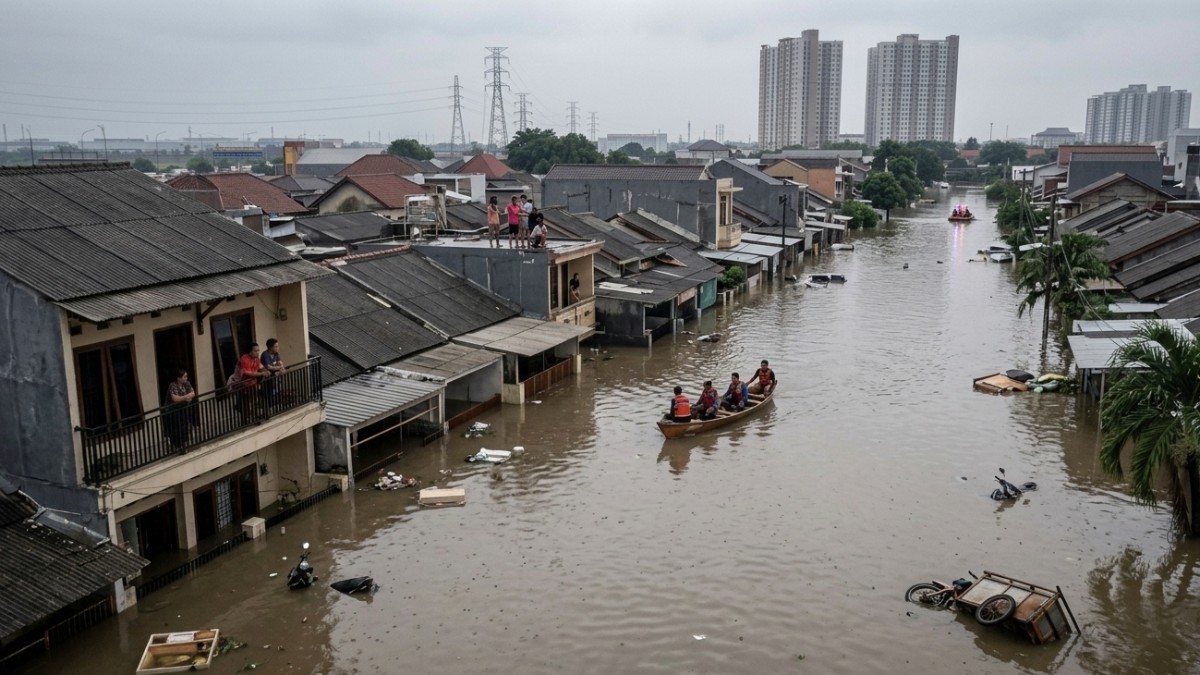 Banjir Melanda Jakarta: 48 RT dan 16 Ruas Jalan Masih Tergenang hingga Minggu Pagi, Air Capai 120 cm!