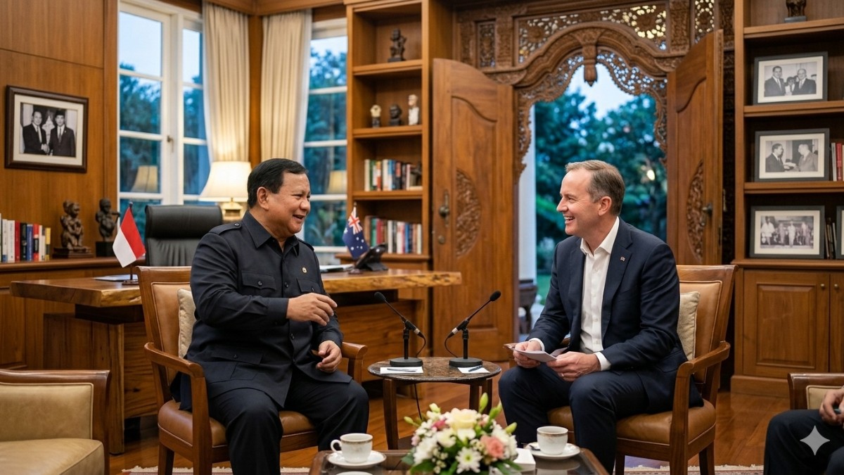Momen Akrab di Kertanegara: Prabowo dan Wakil PM Australia Bahas Dinamika Kawasan
