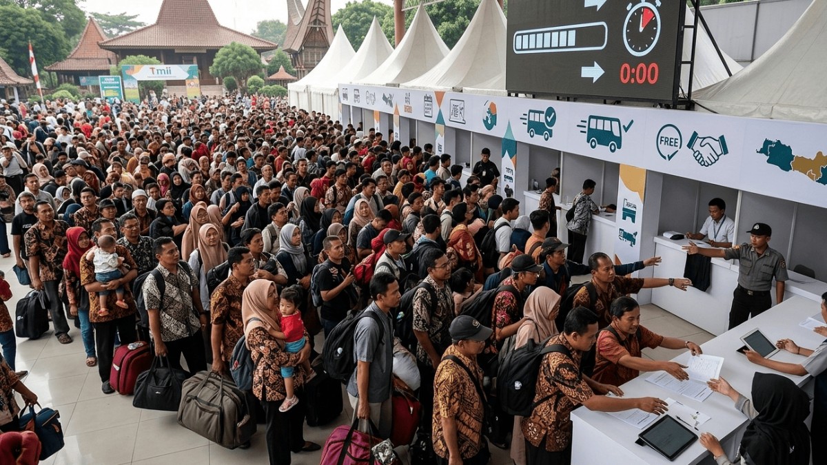 Cuma 25 Menit Langsung Ludes! Ribuan Pemudik Jateng Berebut Kuota Mudik Gratis dari TMII
