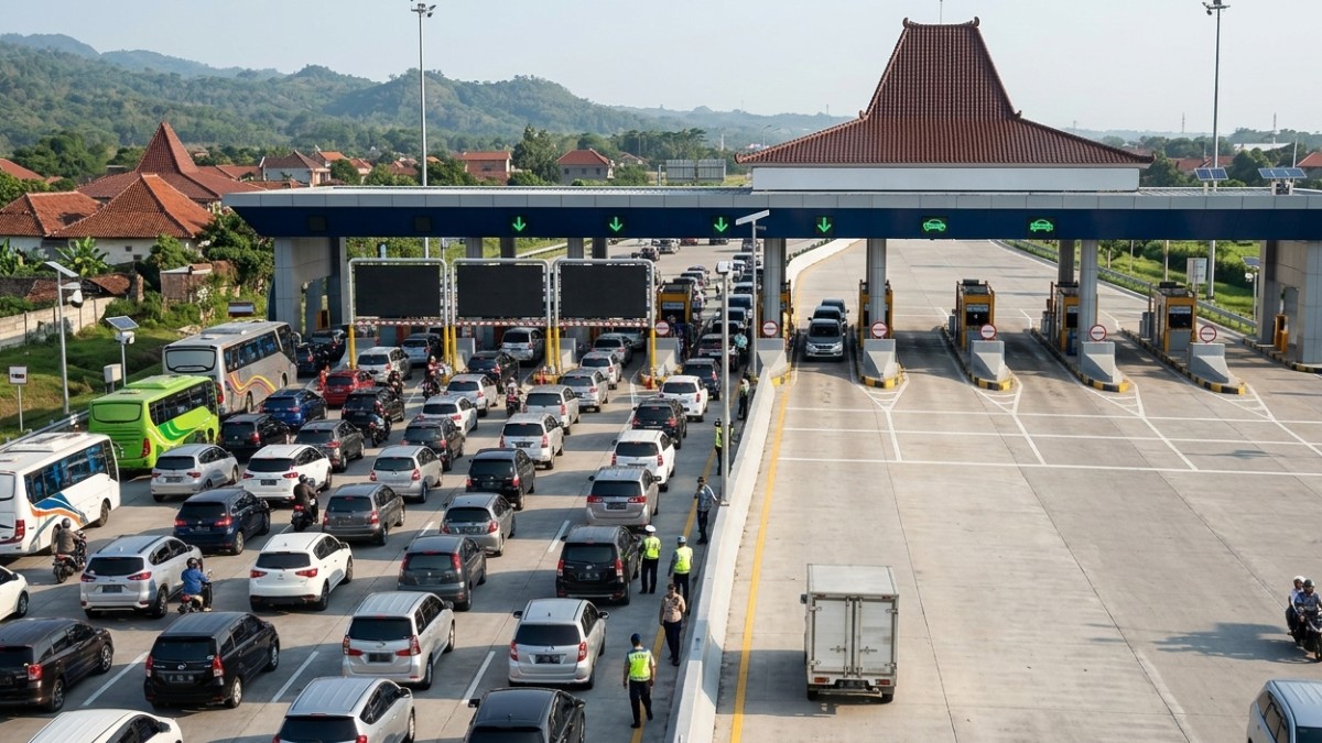 Mulai Hari Ini! One Way Diberlakukan di Tol Kalikangkung, Puncak Arus Balik Diprediksi Meninggi