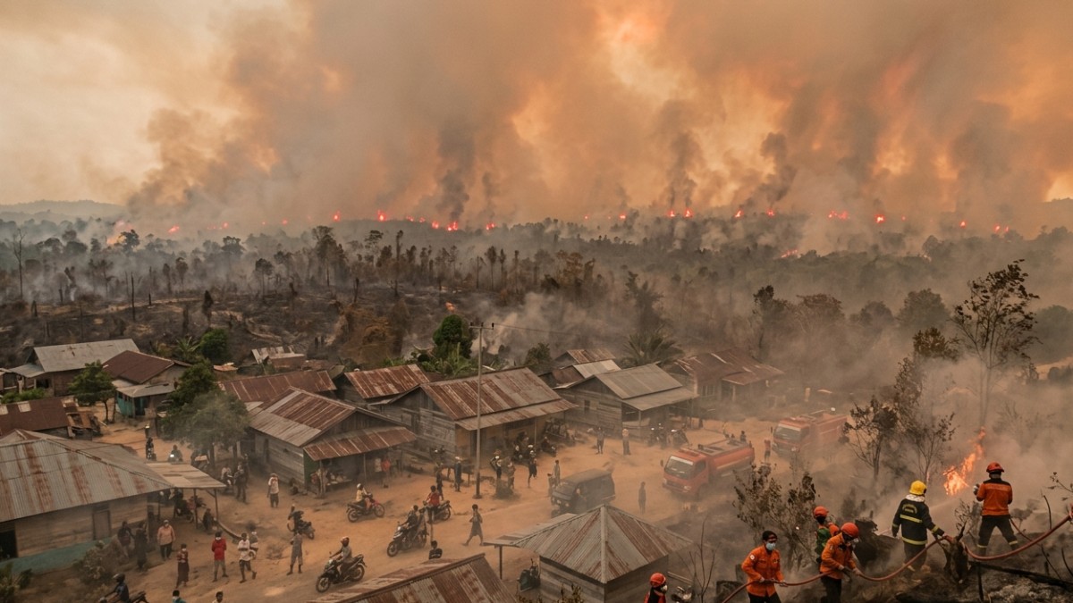 MENGERIKAN! Sebaran Titik Api di Kalimantan Memerah, 7 Kabupaten Terpaksa Tetapkan Status Darurat Karhutla