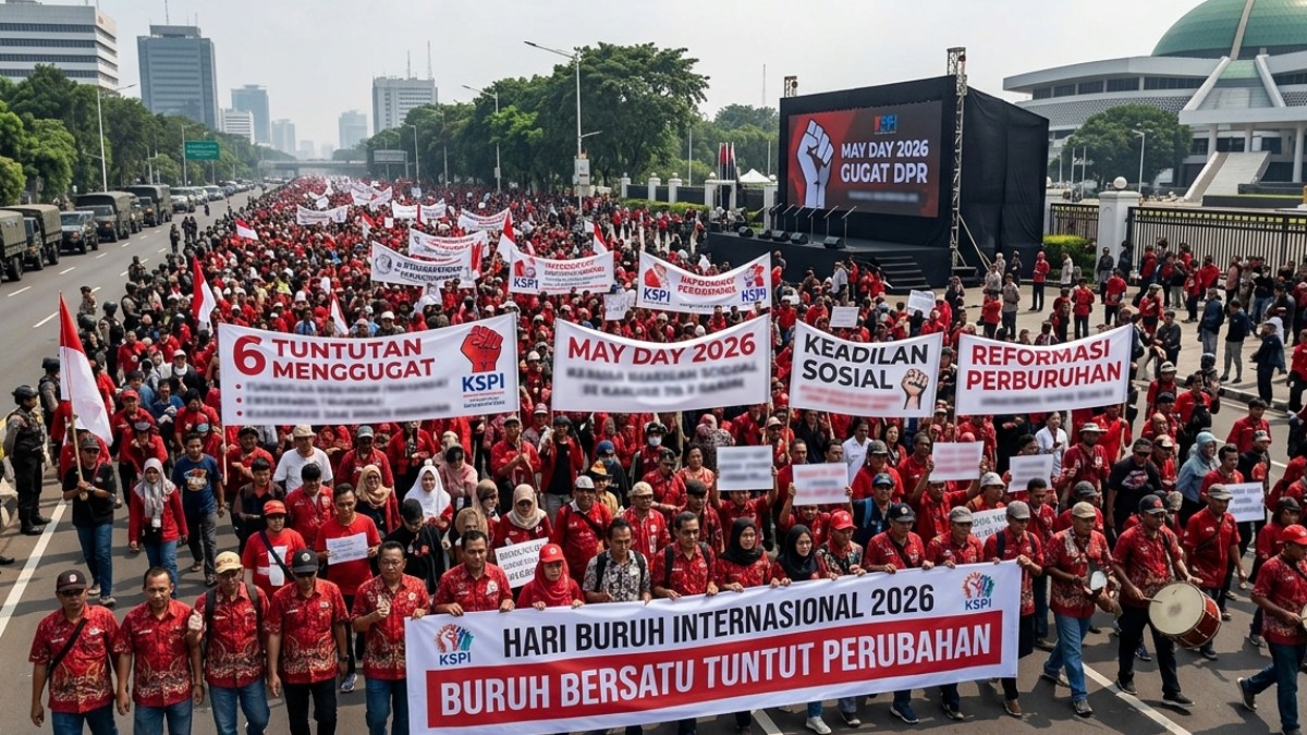 50 Ribu Buruh Siap Geruduk DPR pada May Day 2026, KSPI Bawa 6 Tuntutan Menggugat!