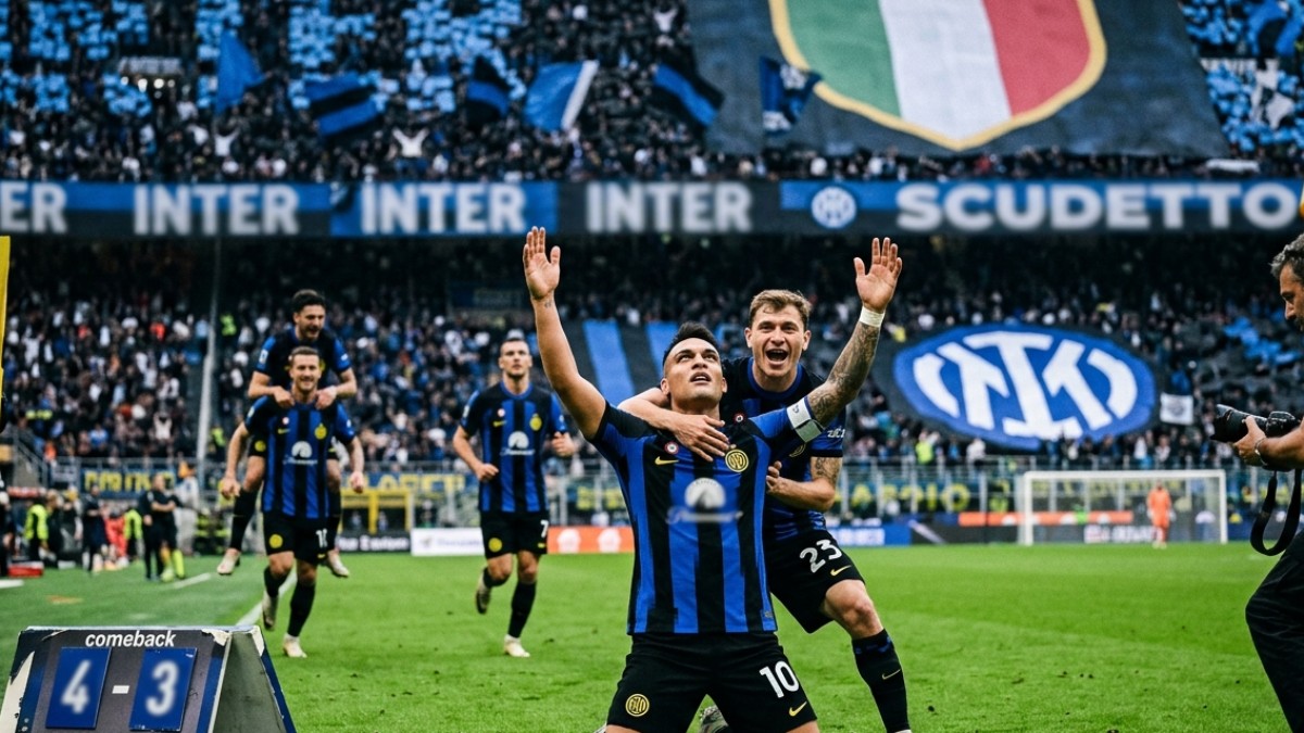 Comeback Gilas! Inter Milan Balikkan Keadaan 0-2 Jadi 4-3, Scudetto Kian di Depan Mata