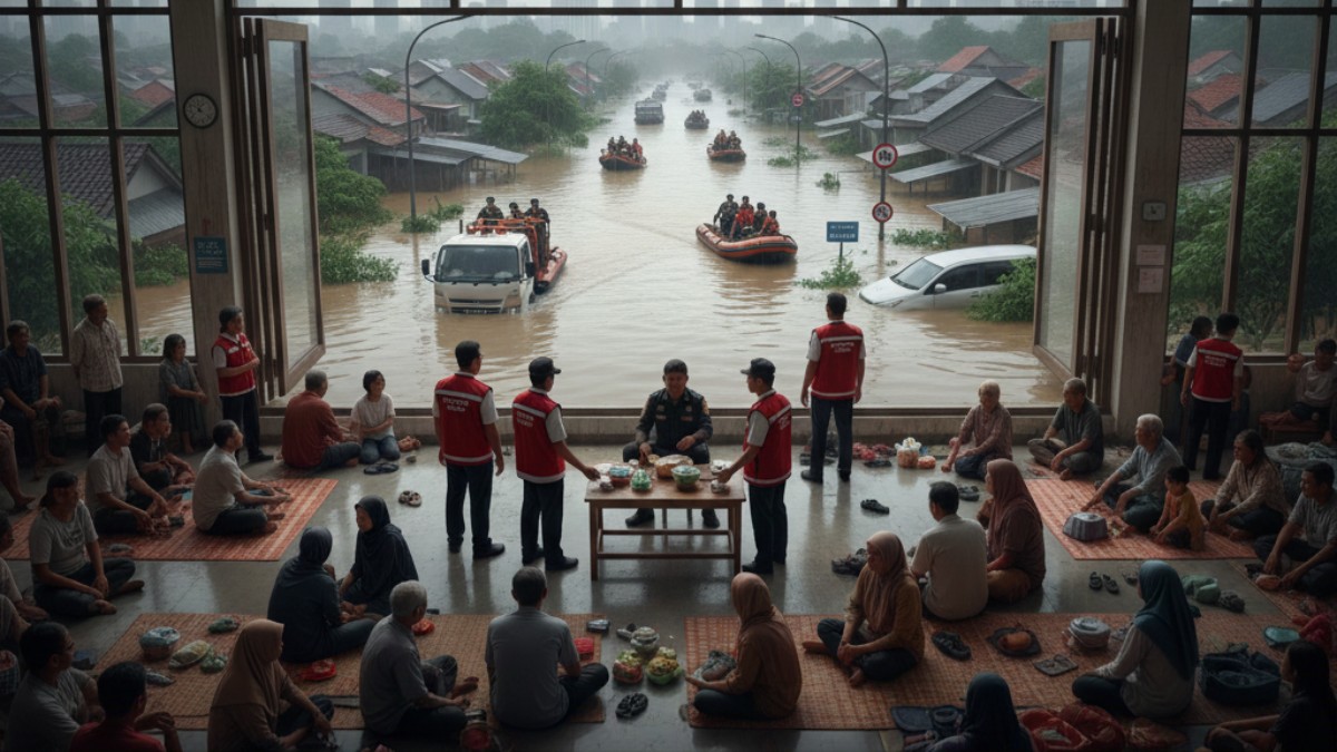 Belum Pulang! Ratusan Warga Jakarta Masih Mengungsi, 16 RT dan Jalan di Jakarta Barat Masih Terendam